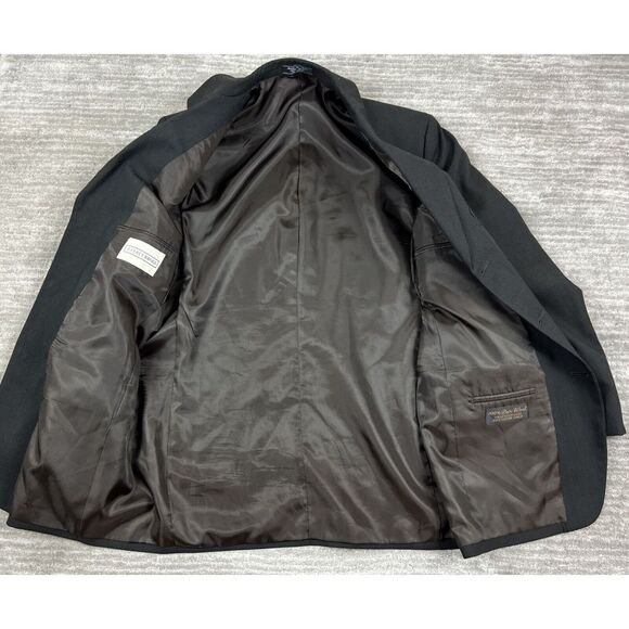 Jeffrey Banks Blazer Mens 40R Brown 100% wool 3-Button Lined - Picture 11 of 14